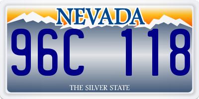 NV license plate 96C118