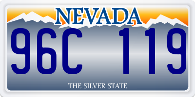 NV license plate 96C119