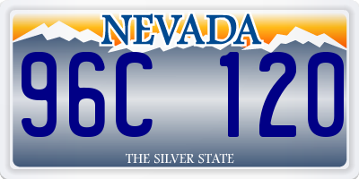 NV license plate 96C120