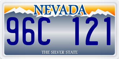 NV license plate 96C121