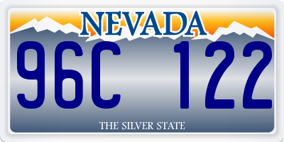 NV license plate 96C122