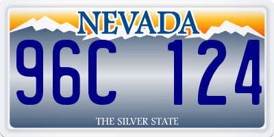 NV license plate 96C124