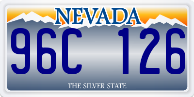 NV license plate 96C126