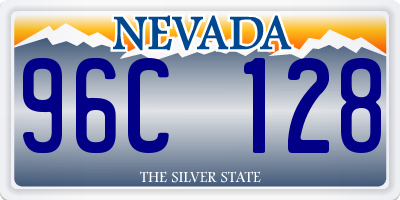 NV license plate 96C128