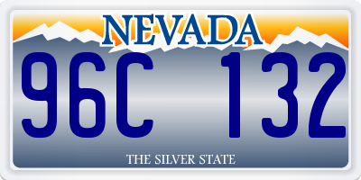 NV license plate 96C132