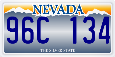 NV license plate 96C134