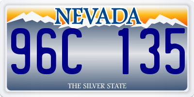 NV license plate 96C135