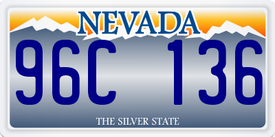 NV license plate 96C136