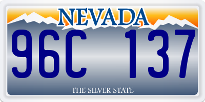 NV license plate 96C137