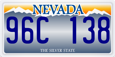 NV license plate 96C138