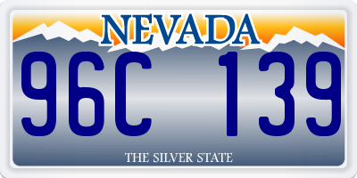 NV license plate 96C139