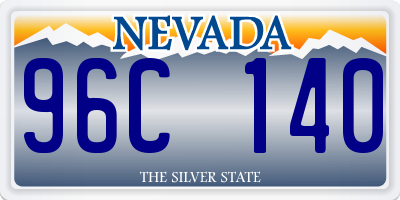 NV license plate 96C140