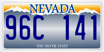 NV license plate 96C141