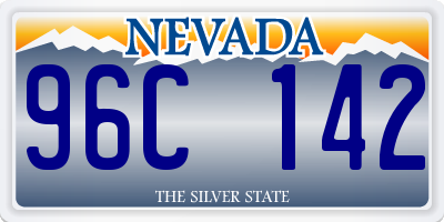 NV license plate 96C142