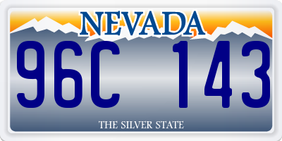 NV license plate 96C143