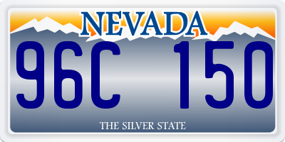 NV license plate 96C150