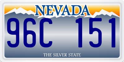 NV license plate 96C151