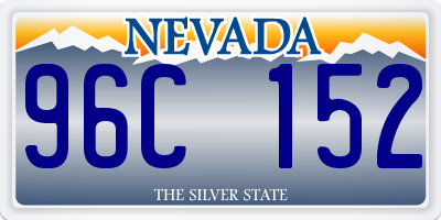 NV license plate 96C152