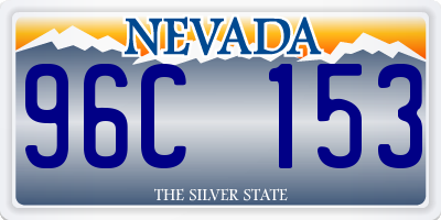 NV license plate 96C153