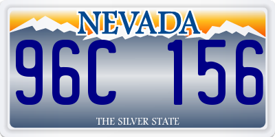 NV license plate 96C156