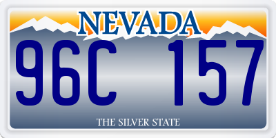 NV license plate 96C157