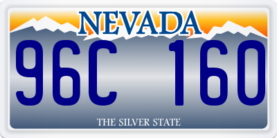 NV license plate 96C160