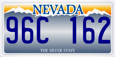 NV license plate 96C162