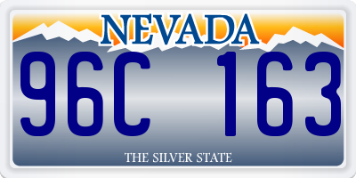 NV license plate 96C163