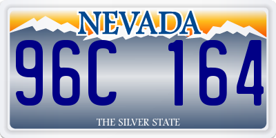 NV license plate 96C164