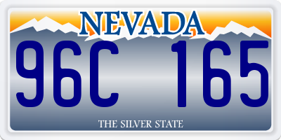 NV license plate 96C165