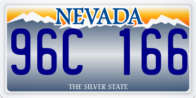 NV license plate 96C166