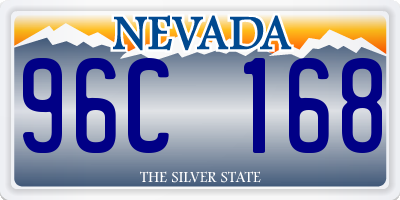 NV license plate 96C168