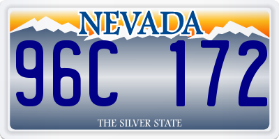 NV license plate 96C172