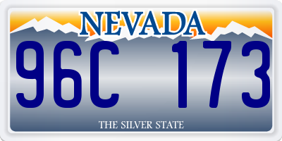 NV license plate 96C173