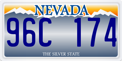 NV license plate 96C174