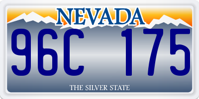 NV license plate 96C175