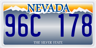 NV license plate 96C178