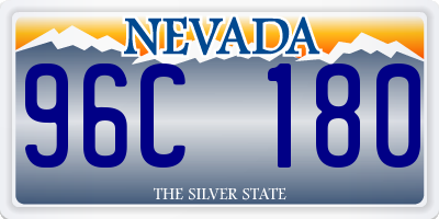 NV license plate 96C180