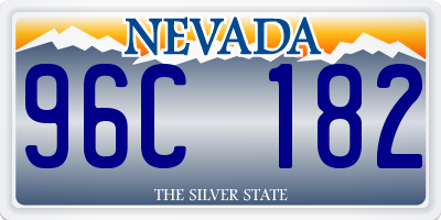 NV license plate 96C182