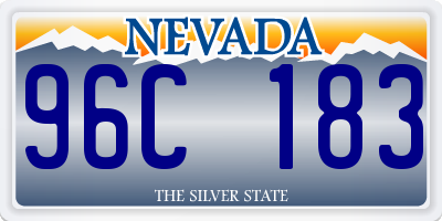 NV license plate 96C183