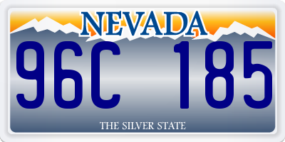 NV license plate 96C185