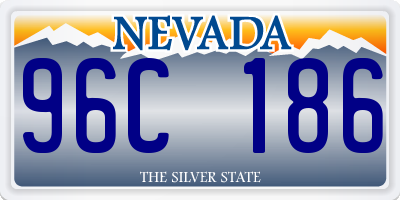 NV license plate 96C186