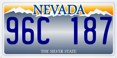 NV license plate 96C187