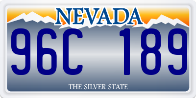 NV license plate 96C189