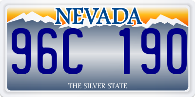 NV license plate 96C190