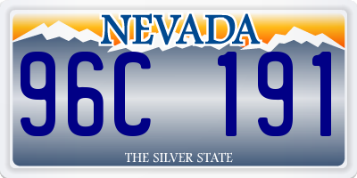 NV license plate 96C191