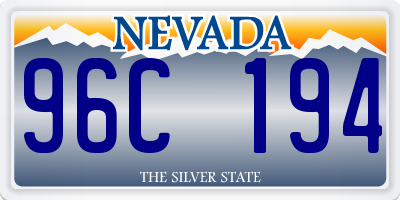 NV license plate 96C194