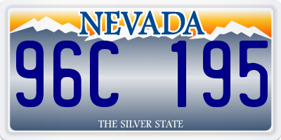 NV license plate 96C195