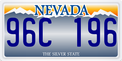 NV license plate 96C196