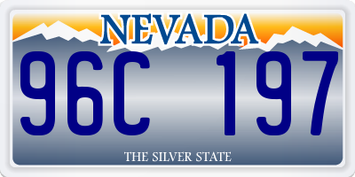 NV license plate 96C197